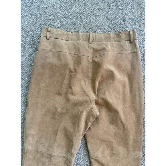 Margaret Godfrey vintage lined suede beaded floral pants women’s 12 - Picture 3 of 11